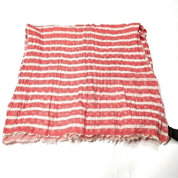 Louis Vuitton Accessories - Auth Ltd Edition Louis Vuitton Red White Striped LV Monogram Scarf Shawl Wrap